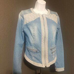 Guess vintage denim zipper jacket